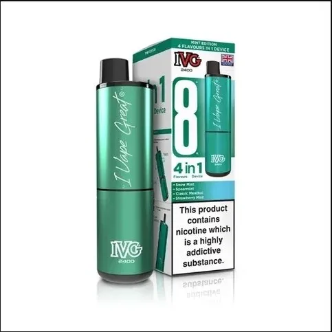 IVG 2400 Rechargeable vape kit  box of 5 Mint Edition