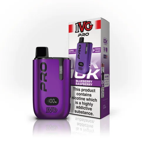 IVG Pro 10K Prefilled 20 mg Vape Kit Blueberry Raspberry