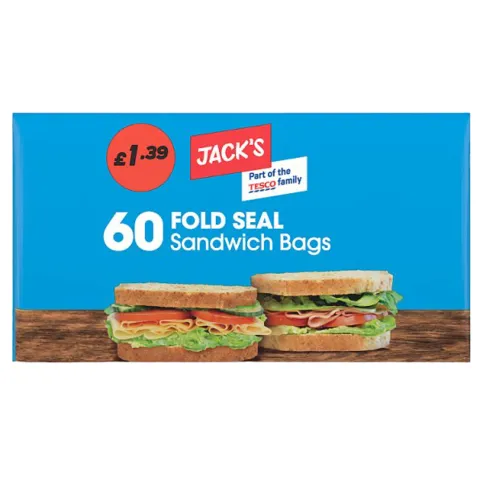 Jacks 60 fold seal Sandwich Bags