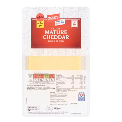 Jack's Mature Cheddar Slices