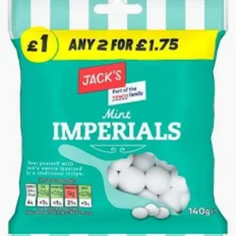 Jacks Mint Imperials 140 g