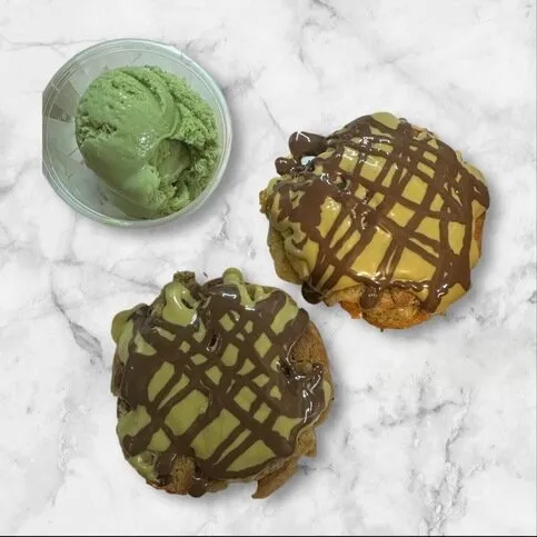 Katafi cookie dough with ice cream