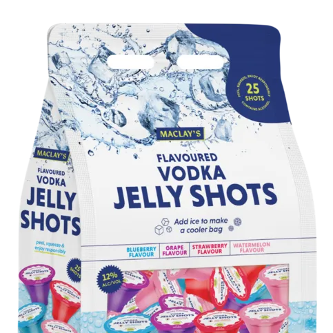 MINI VODKA JELLY SHOTS With Fruit Flavors 37g
