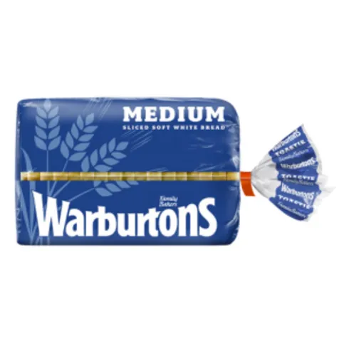 Warburtons Medium Sliced Soft White Bread 400g