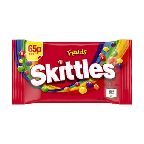 Skittles Vegan Chewy Sweets Fruit Flavoured 45g