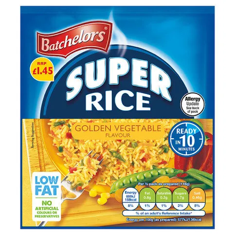 Batchelors Super Rice Golden Vegetable Flavour 90g