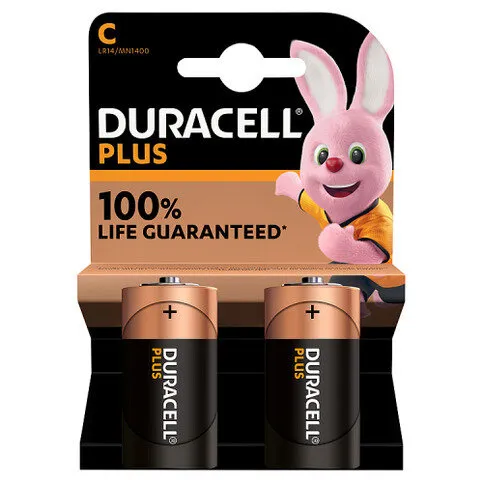 Duracell Plus 100% C 2pk