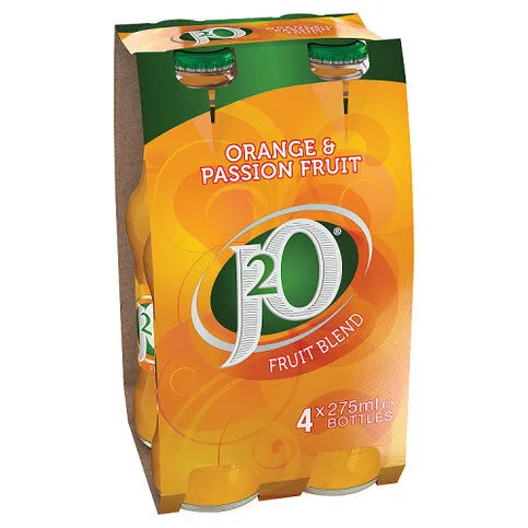 J2O Fruit Blend Orange & Passion Fruit 4 x 275ml