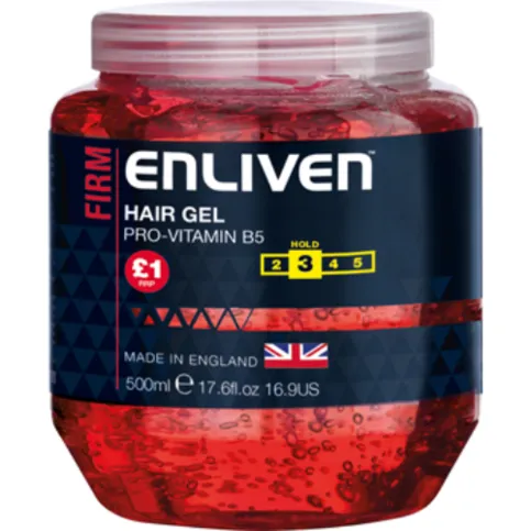 Enliven Mens Hair Gel Firm Hold 500ml